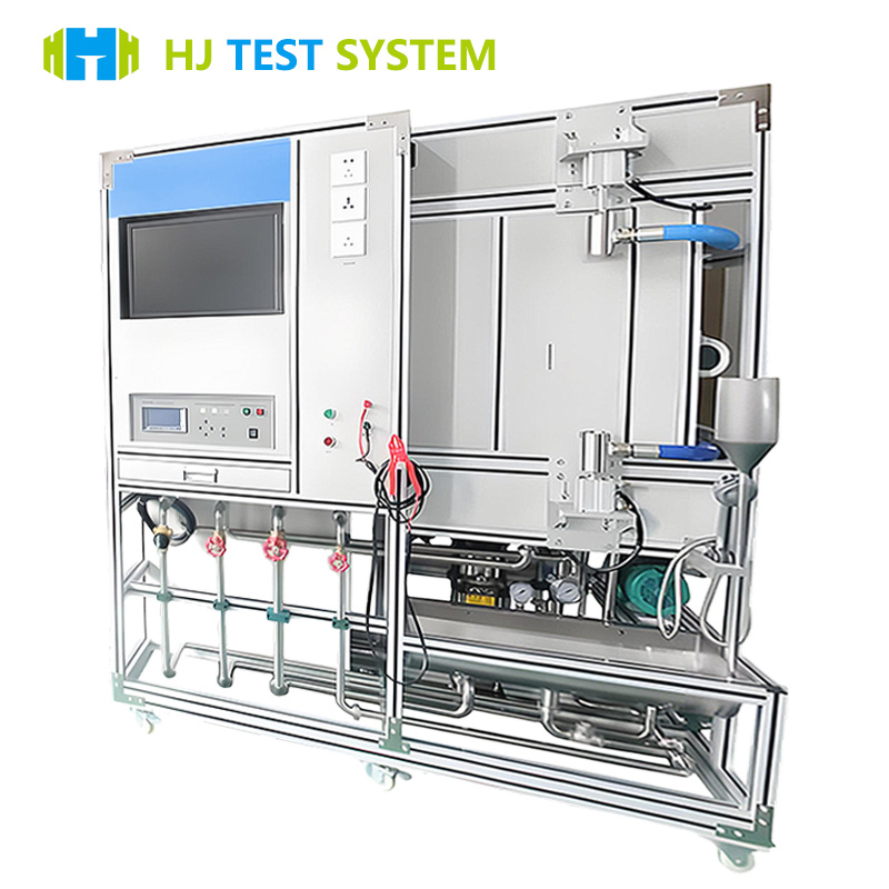 Panoramic display of electric wall-mounted boiler performance test bench